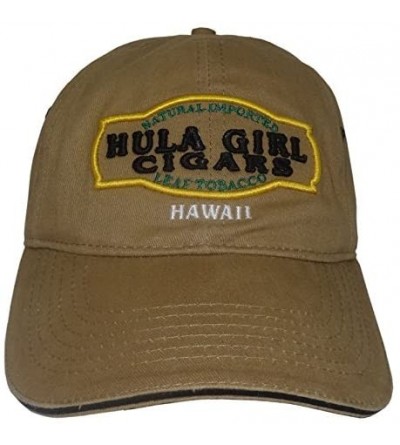 Baseball Caps Cigar Logo Hat with Secret Pocket Closed Back Deluxe - Brown - C811VB684NJ $13.69