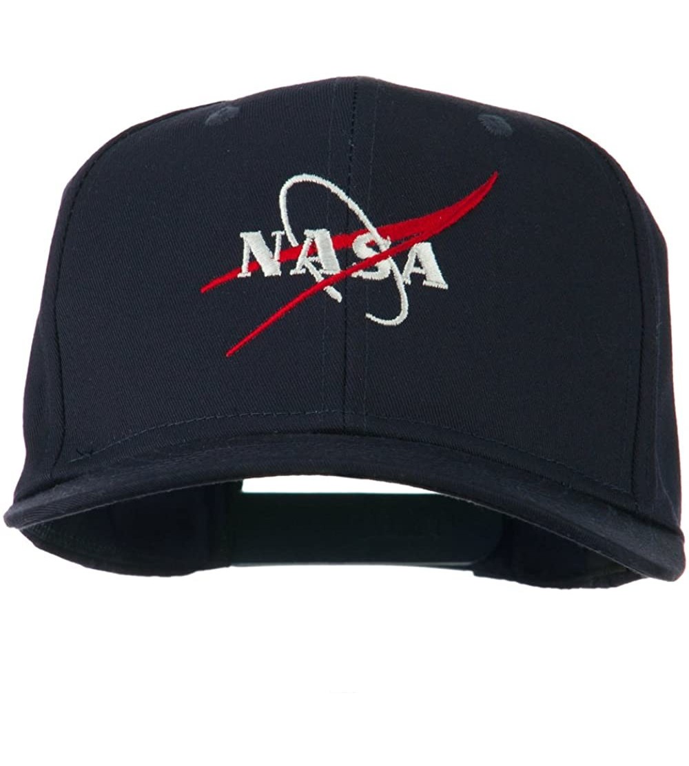 Baseball Caps NASA Logo Embroidered Cotton Twill Cap - Navy - CY11Q3T4LN1 $25.54
