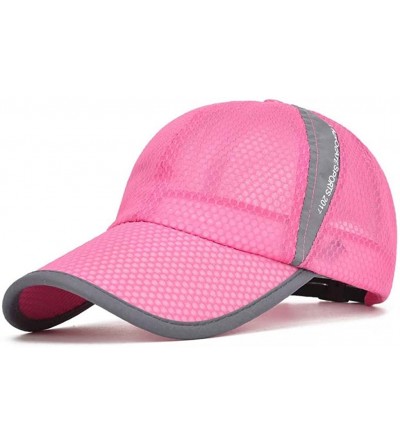 Sun Hats Unisex Summer Baseball Hat Sun Cap Lightweight Mesh Quick Dry Hats Adjustable Cap Cooling Sports Caps - Pink - CO18D...