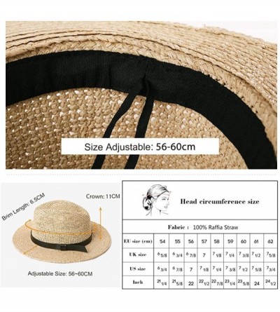 Fedoras Mens Womens Packable Straw Derby Panama Ribbon Band Sun Hat Fedora Summer - 99714tan - C018O6G75WY $16.12