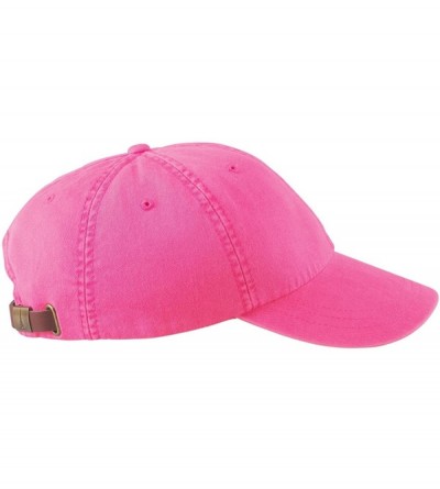 Baseball Caps 6-Panel Low-Profile Washed Pigment-Dyed Cap - Hot Pink - CI12NEUOU54 $10.37