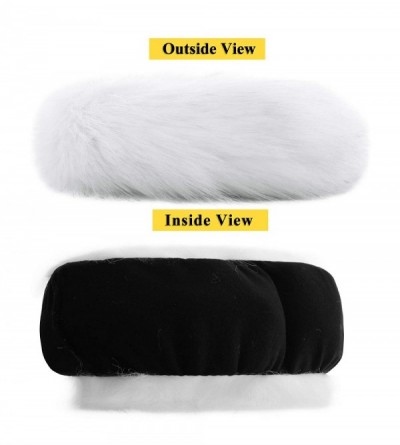 Cold Weather Headbands Women's Faux Fur Headband Winter Earwarmer Earmuff with Stretch-Rose Red - Rose Red - CE18L69DQ8Q $14.53