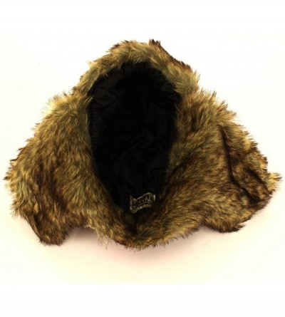 Skullies & Beanies Trooper Ear Flap Cap w/Faux Fur Lining Hat - Black Cotton - C711HIZL7FT $14.62