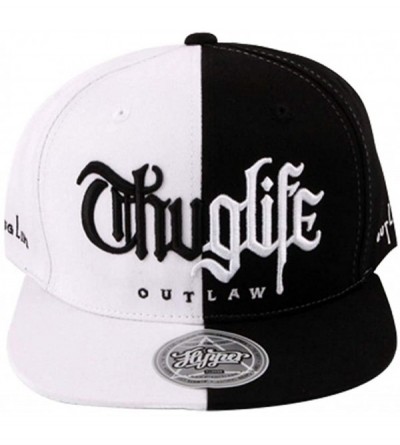 Baseball Caps Thuglife Embroidery Baseball Adjustable Snapback - Black&white/Original Logo - CH195SG66HH $37.46