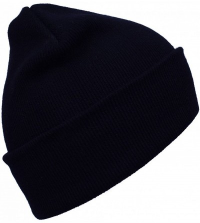 Skullies & Beanies Custom Hat Wool Cuffed Plain Beanie Warm Winter Knit Hats Skull Cap DIY Hat - White - C518LXWYDO7 $13.94