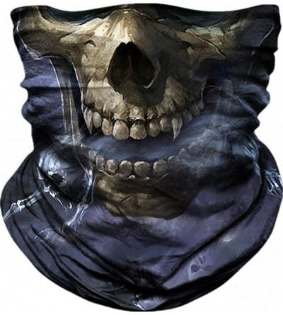 Balaclavas Seamless Bandana Protection Motorcycle Headbands - Skull-blue - CE18TYL8IZL $18.67