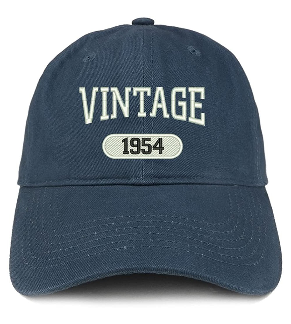 Baseball Caps Vintage 1954 Embroidered 66th Birthday Relaxed Fitting Cotton Cap - Navy - CG12OCWZ1U3 $20.01