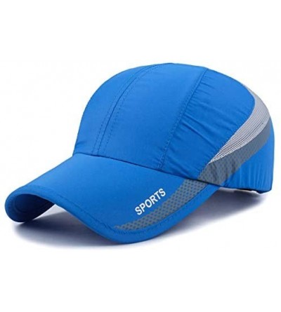 Baseball Caps Quick Drying Sport Baseball Cap Unisex Lightweight Running Hat Outdoor Mesh UV Protection Sun Hat - 1-blue - CD...