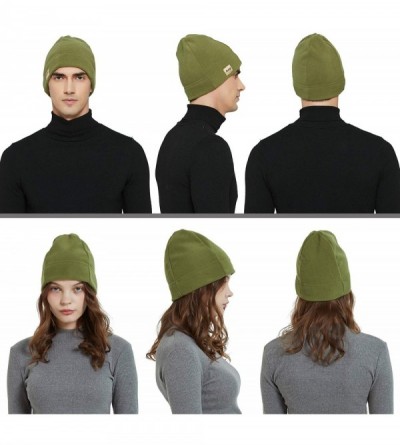 Skullies & Beanies Winter Fleece Beanie Hat Outdoor Warm Watch Cap Cold Weather Military Tactical Skull Cap for Men&Women - G...