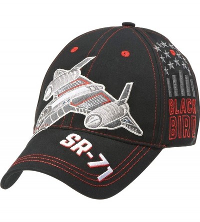 Baseball Caps Adjustable Black SR-71 Blackbird Airplane Embroidered Cap Hat - CC18IZ6EXY8 $27.26