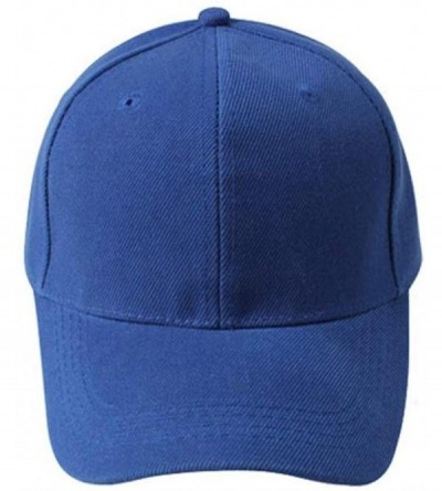 Baseball Caps Caps- Fashion Unisex Solid Color Blank Snapback Baseball Cap Hip Hop Hats - Blue - C812DZ0JL67 $8.50