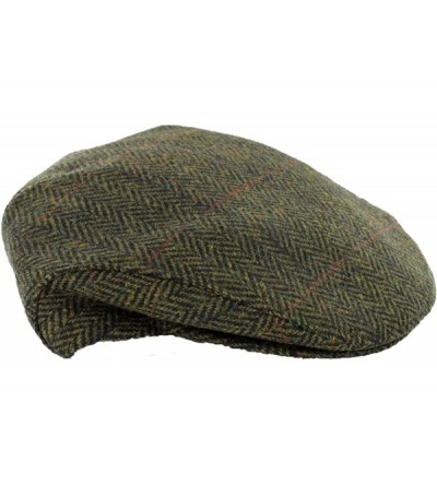 Newsboy Caps Irish 100% Wool Gents Quilted Trinity Cap by Mucros Weavers - Green - C911Q261S9Z $31.90