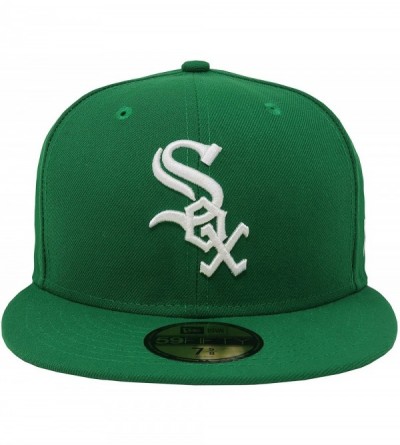 Baseball Caps Hat White Sox Green Fitted Cap - C918CD8D7GQ $37.42