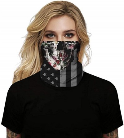 Balaclavas Multifunctional Seamless Face Mask Bandanas Headband Neck Gaiter for Dust-Sun UV Protection - American Flag 9-1 - ...
