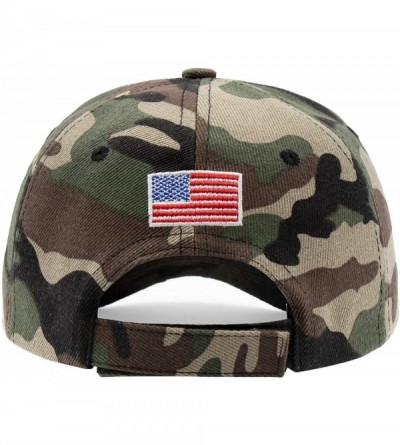 Baseball Caps Make America Great Again Trump Slogan USA Flag Cap 3D Signature Adjustable Baseball Hat - Camo - CG18WN62WS7 $8.45