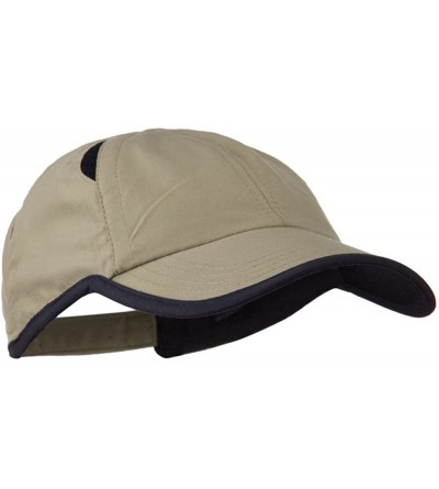 Baseball Caps Microfiber Casual Cap With Moisture Sweatband - Black White OSFM - Khaki Navy - CJ11C0N7F4V $10.07