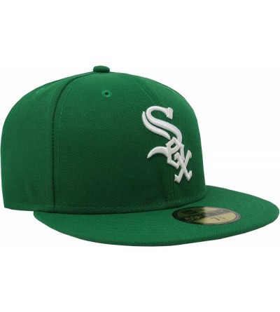 Baseball Caps Hat White Sox Green Fitted Cap - C918CD8D7GQ $37.42