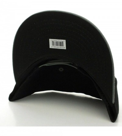 Baseball Caps Classic Flat Bill Visor Blank Snapback Hat Cap with Adjustable Snaps - Black - Grey - CF119R34T2D $9.96