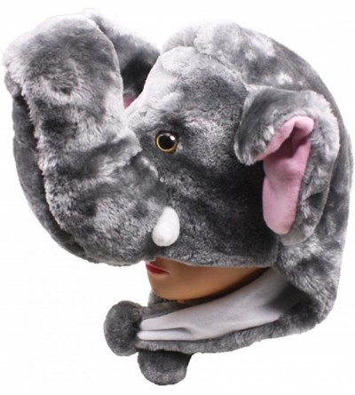 Skullies & Beanies Plush Soft Animal Beanie Hat Halloween Cute Soft Warm Toddler to Teen - Elephant - CP12NZX2B9N $14.57