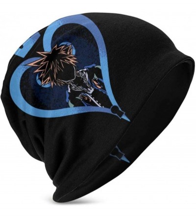 Skullies & Beanies Kingdom Hearts Logo Mens Winter Hat Warm Comfortable Soft Knit Beanie Hats - CE1928X8EE6 $32.59