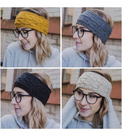 Cold Weather Headbands Womens Ear Warmers Headbands Winter - Confetti- Oatmeal(1 Pack) - CI18XSD8MNH $7.66