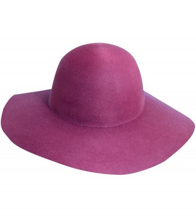 Sun Hats Women's Big Brim Wool Felt Floppy Hat - Rose - CN11O5P9DL5 $37.07