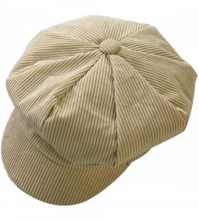 Newsboy Caps Women's Retro Peaked Ivy Newsboy Paperboy Gatsby Cabbie Painter Cap Hats - 5-beige - C61863SR9Z0 $9.31