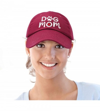 Baseball Caps Dog Mom Baseball Cap Women's Hats Dad Hat - Maroon - CL18K0QC3HX $11.44