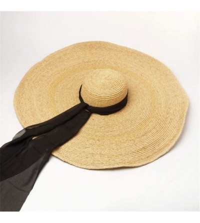 Sun Hats Womens Oversized Foldable Packable - Dark Black - CN18TSM5TQE $50.13
