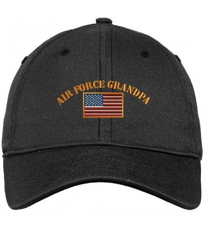 Baseball Caps Air Force Grandpa Twill Cotton 6 Panel Low Profile Hat Dark Denim - CO184NE944X $17.84