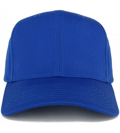 Baseball Caps Adjustable Solid Color Plain Cotton Polyester Blank Snapback Baseball Style Cap - Royal - CL12M41TXKR $13.73