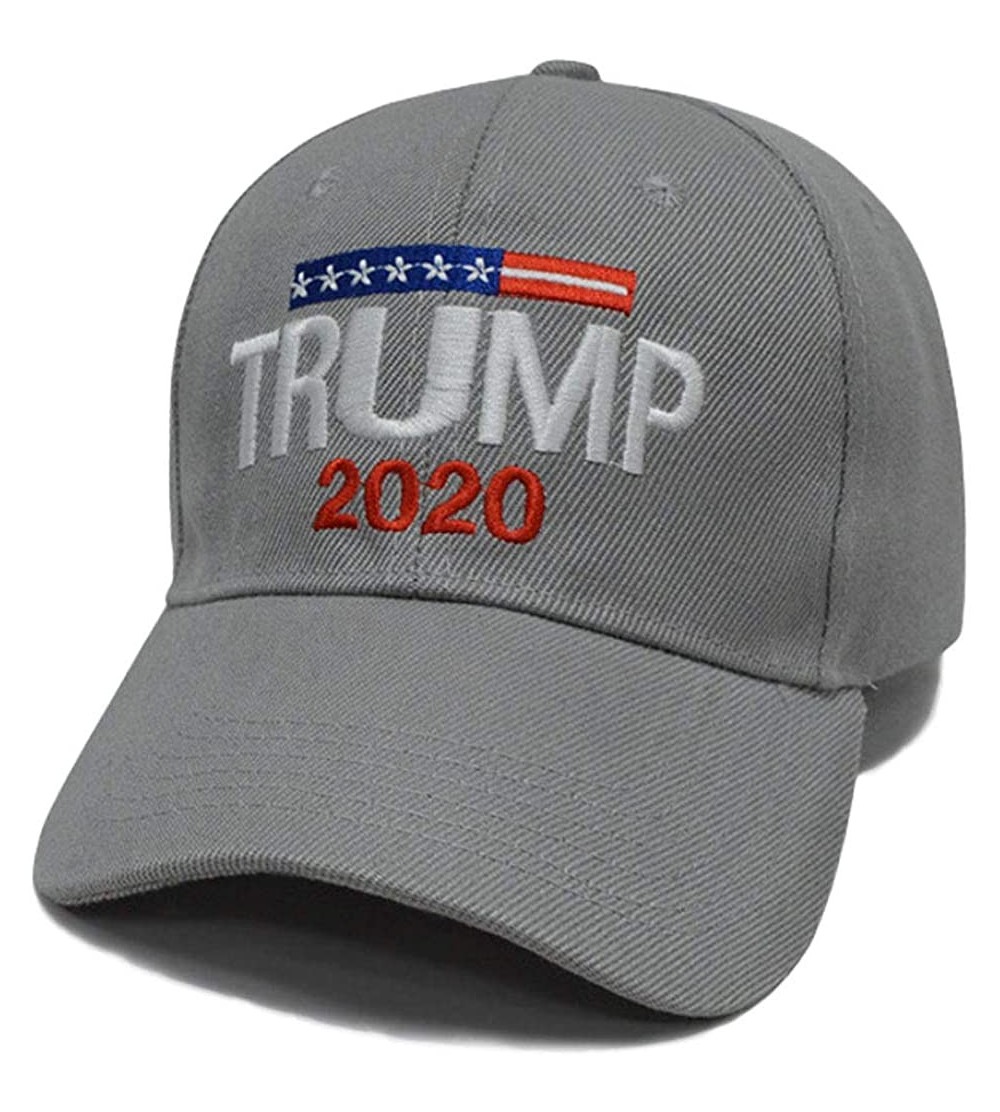 Baseball Caps Keep America Great Hat Donald Trump President 2020 Slogan with USA Flag Cap Adjustable Baseball Cap - CK18R9GLC...