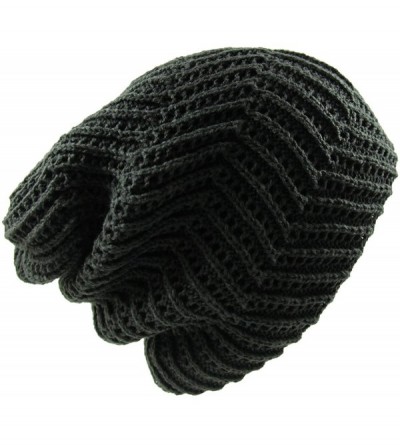 Skullies & Beanies Unisex Knit Slouch Reversible Beanie - Olive - CT11TWU4ULB $14.04
