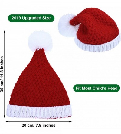 Skullies & Beanies 2 Pieces Christmas Beanie Winter Knitted Hat Crochet Santa Hat for Women and Men - CD18ITX7LQI $13.72