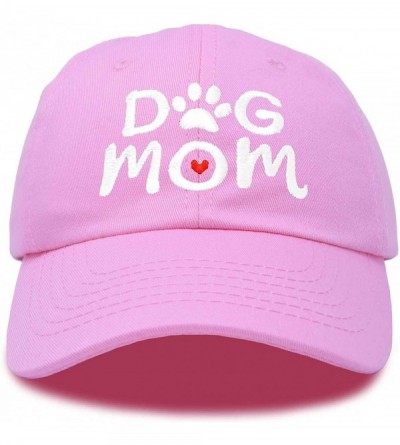 Baseball Caps Dog Mom Baseball Cap Women's Hats Dad Hat - Light Pink - C118K6U3LYW $10.59