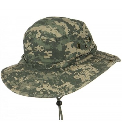 Sun Hats Big Size Washed Camo Hunting Hats - Digital Camo - CP115EHHEFP $22.38