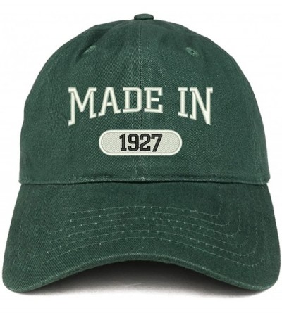 Baseball Caps Made in 1927 Embroidered 93rd Birthday Brushed Cotton Cap - Hunter - CJ18C90UR6U $15.57