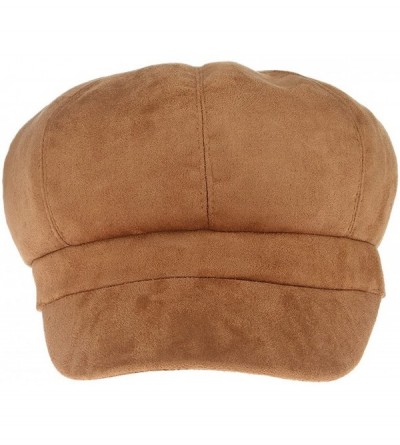 Newsboy Caps Newsboy Cap for Women 8 Panel Ivy Cabbie Beret Visor Brim Hat with Elastic Back - Ginger - C518QDOATQM $10.84