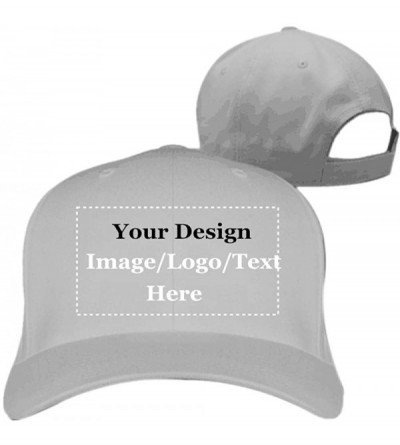 Baseball Caps Customize Your Own Design Text Photos Logo Adjustable Hat Hiphop Hat Baseball Cap - Grey - C818L873IEL $10.75