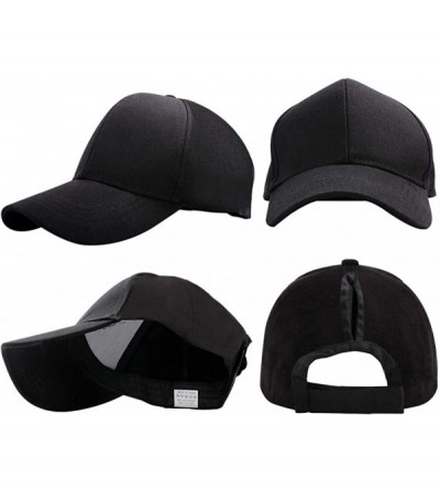 Sun Hats Ponytail Baseball Adjustable Classic Black - Aa-classic-black - CG18M5I0CSS $10.48