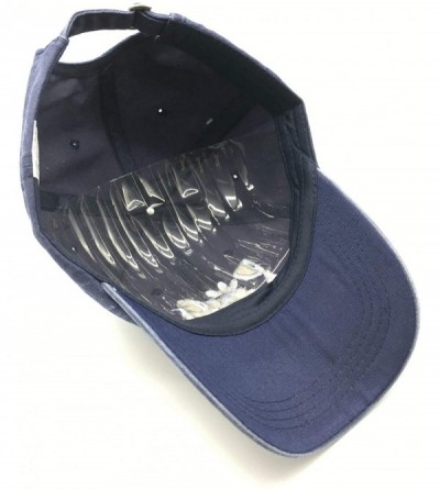 Baseball Caps Women's Embroidered Adjustable Denim Baseball Cap - Navy - CH18NECY9A4 $14.05