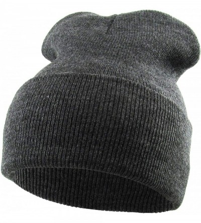 Skullies & Beanies Thick and Warm Mens Daily Cuffed Beanie OR Slouchy Made in USA for USA Knit HAT Cap Womens Kids - C118ZOYA...
