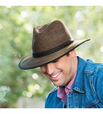 Sun Hats Men's Gabe Fedora - UPF 50+- Adjustable- Packable- Modern Style- Designed in Australia - CA189A4NWDD $41.16