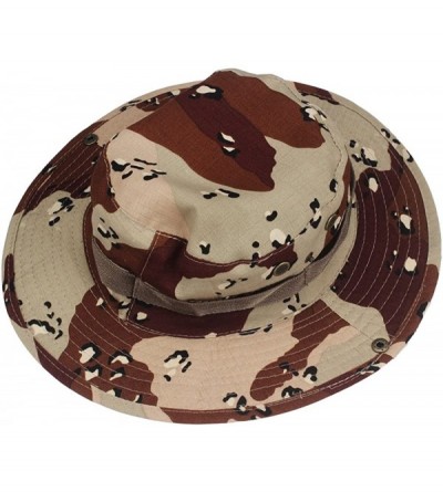 Sun Hats Bucket Hat Boonie Hunting Fishing Outdoor Wide Cap Brim Military Unisex - Khaki - C018R6OAMR4 $11.49
