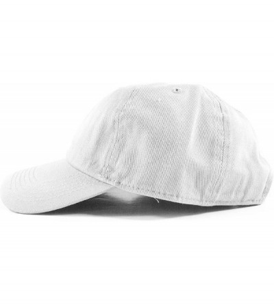 Baseball Caps Polo Style Baseball Cap Ball Dad Hat Adjustable Plain Solid Washed Mens Womens Cotton - White - CK18WGCW745 $7.51