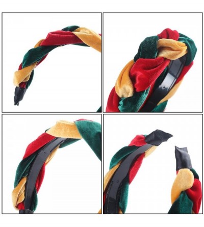 Headbands Braided Headband Spanish Vintage - red/navy blue+red/green/yellow+black/white - CO18WKHCUZC $8.48