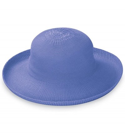 Sun Hats Women's Petite Victoria Sun Hat - Ultra-Lightweight- Broad Brim- Petite Style- Designed in Australia - Hydrangea - C...