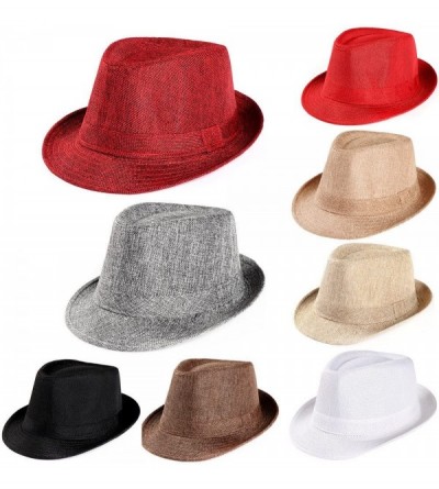 Sun Hats 2020 Unisex Top Gangster Cap Beach Sun Straw Hat Band Sunhat Outdoor Cap - Beige - CK1955SH4SD $8.17