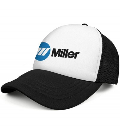 Baseball Caps Mens Miller-Electric- Baseball Caps Vintage Adjustable Trucker Hats Golf Caps - Black-210 - CK18ZLGDUX2 $34.47