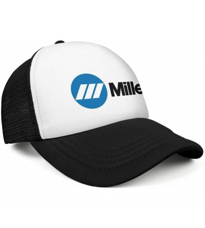 Baseball Caps Mens Miller-Electric- Baseball Caps Vintage Adjustable Trucker Hats Golf Caps - Black-210 - CK18ZLGDUX2 $15.63